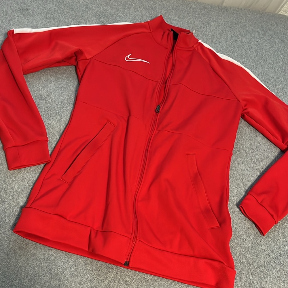 Nike Full Zip Jacket Womens Small Athletic Active Workout Dri Fit Red - Picture 8 of 10